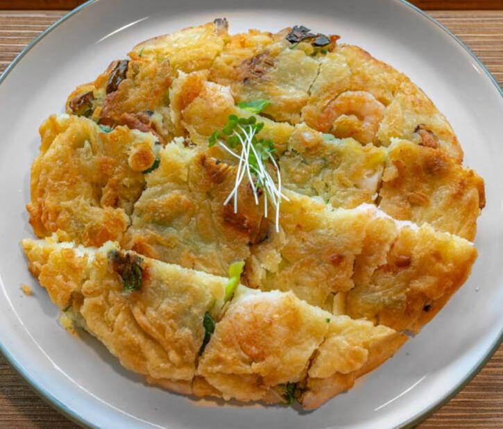 SEAFOOD AND SPRING ONION PANCAKE